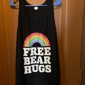 2XL tank Top Free Bear Hugs Gay